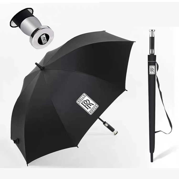 Sedex Factory OEM Advertising Promotion Car Black Promotion Automatic Open Stick Straight Rolls Royce Golf Umbrella for Outdoor