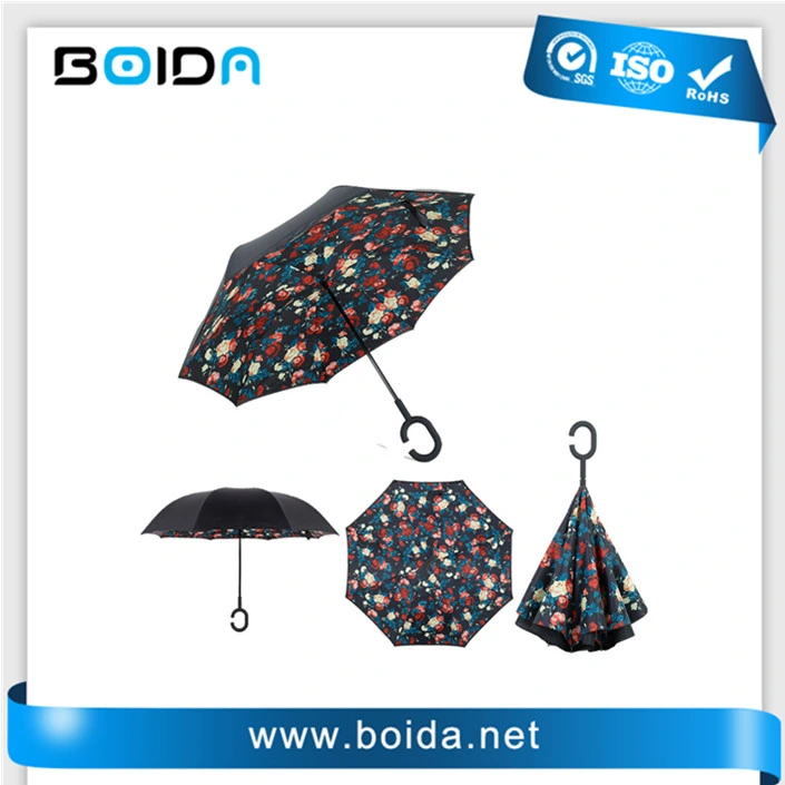 Automatic Pongee Rain Umbrellas/Fold Sun Outdoor Gift Umbrellas/Custom Promotion Golf Umbrella/Advertising Aluminum Straight Windproof Umbrella (T(UA32203)