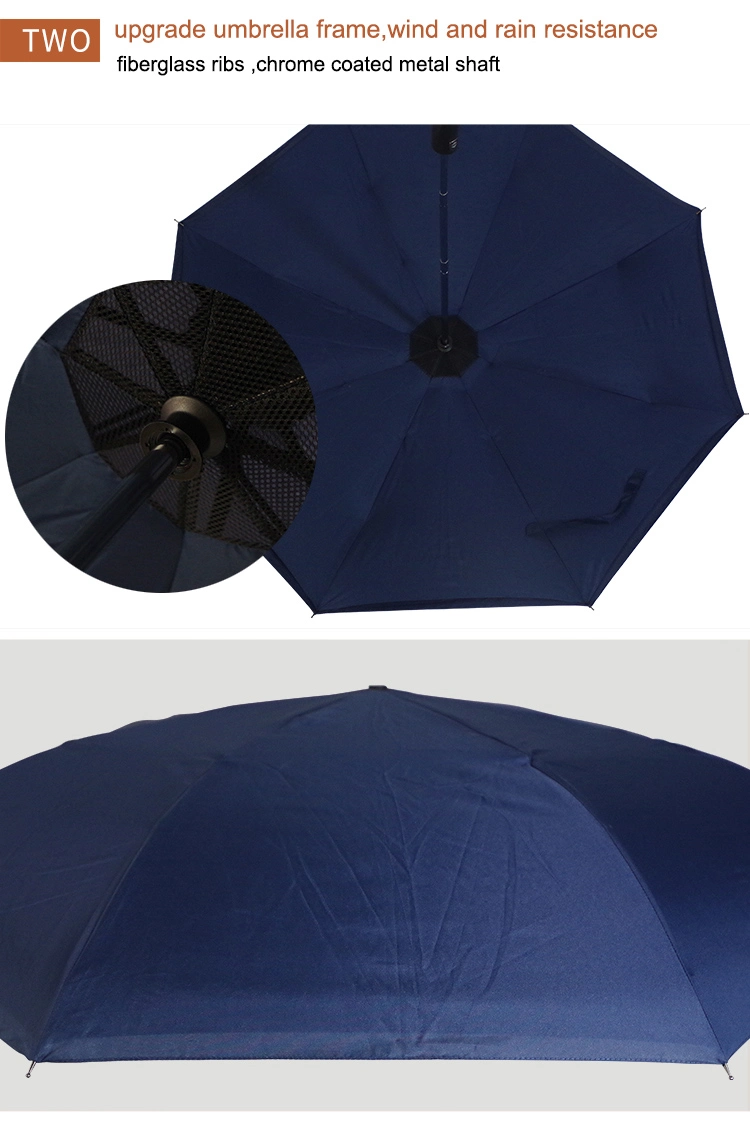 Automatic Open 2 Fold Umbrella Man High Quality Promotional Advertising