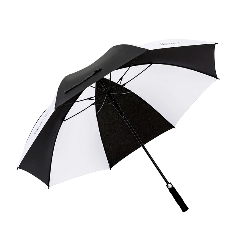 30 Inch Size 150cm Automatic Open Extra Large Oversize Fiber Frame Wind Proof Canopy Custom Golf Umbrella with Logo